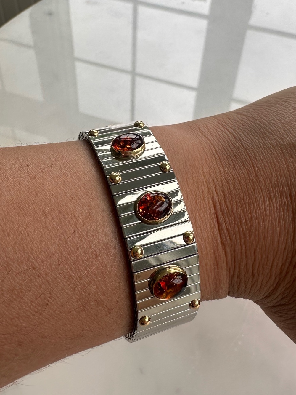 Nomination Extension Stainless Steel Bracelet with 18k Gold and Citrine
